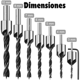 Juego de 7 brocas avellanadoras