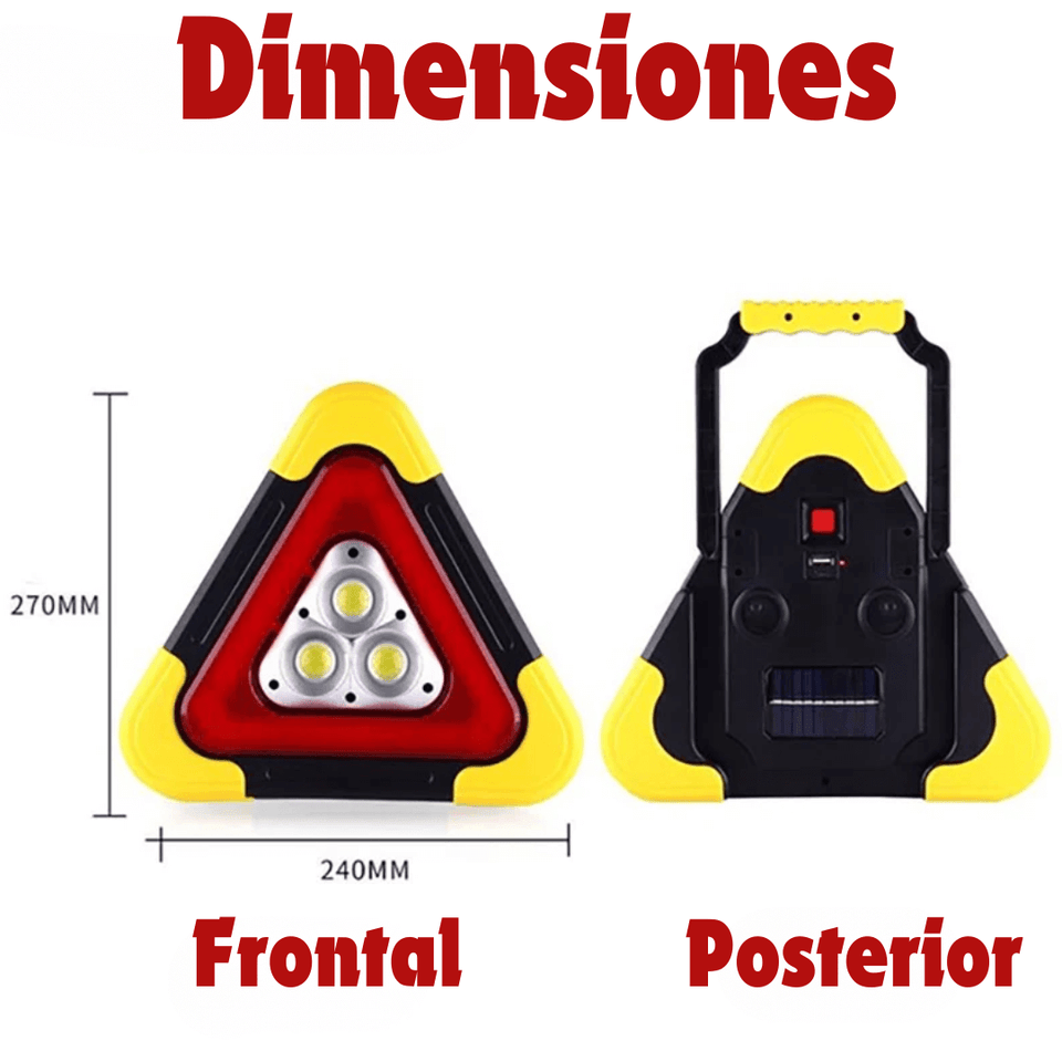 Luz de advertencia Triangular 3 en 1