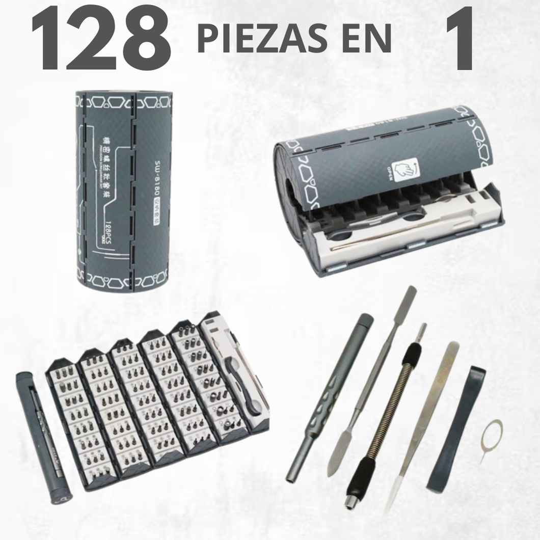 Kit de 128 piezas destornilladores